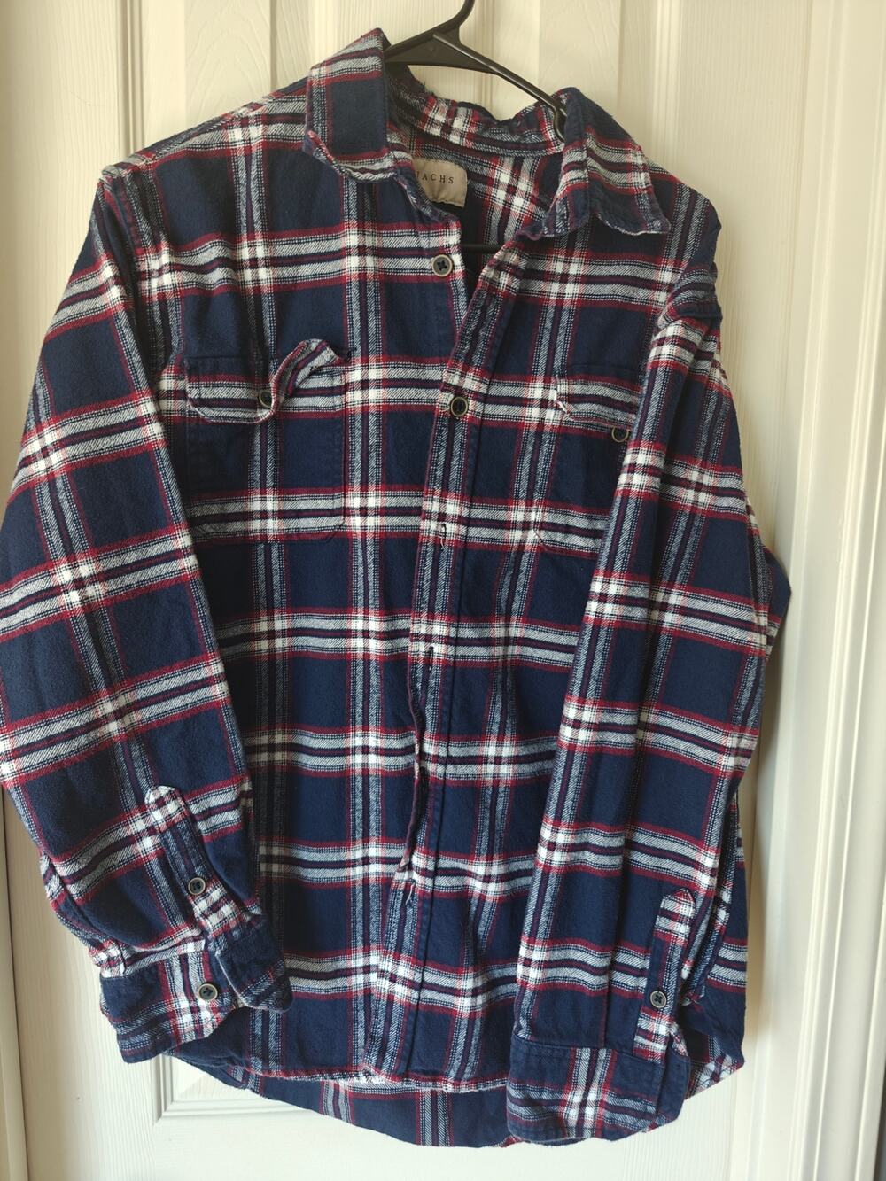 Jachs Heavyweight Plaid Flannel Shirt (Men's Size L)